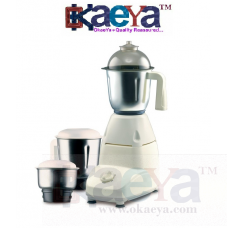 OkaeYa 500-Watt Mixer Grinder with 3 Jars (White)